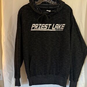 Priest Lake Idaho Charcoal Hoodie